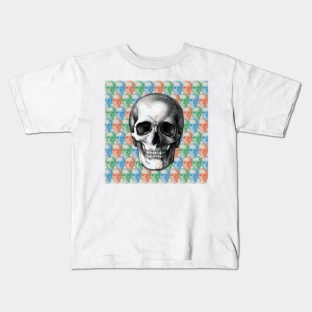 RGB Skulls Kids T-Shirt by Artboy